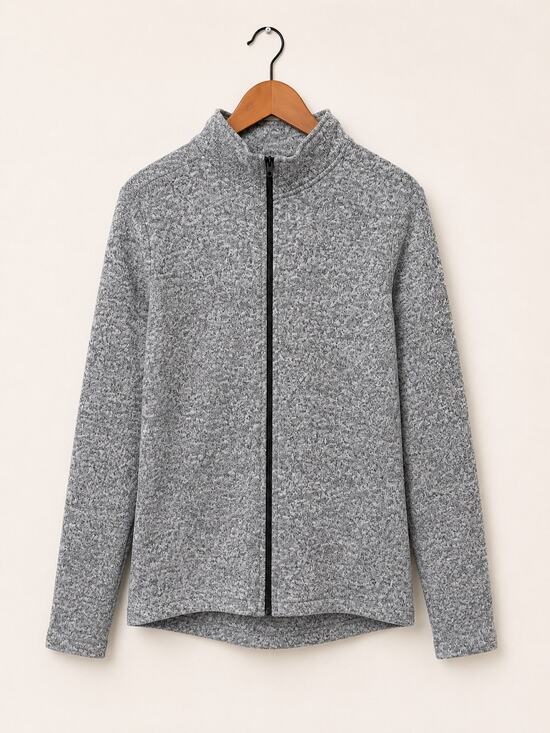 L.L. Bean Jackets & Blazers - NWOT Danksin Gray Full Zip Jacket Sweater Fleece Mock Neck Activewear Sz XXL